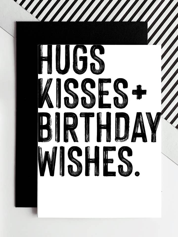 Hugs & Kisses Birthday Card for wholesale by HELLO TIME