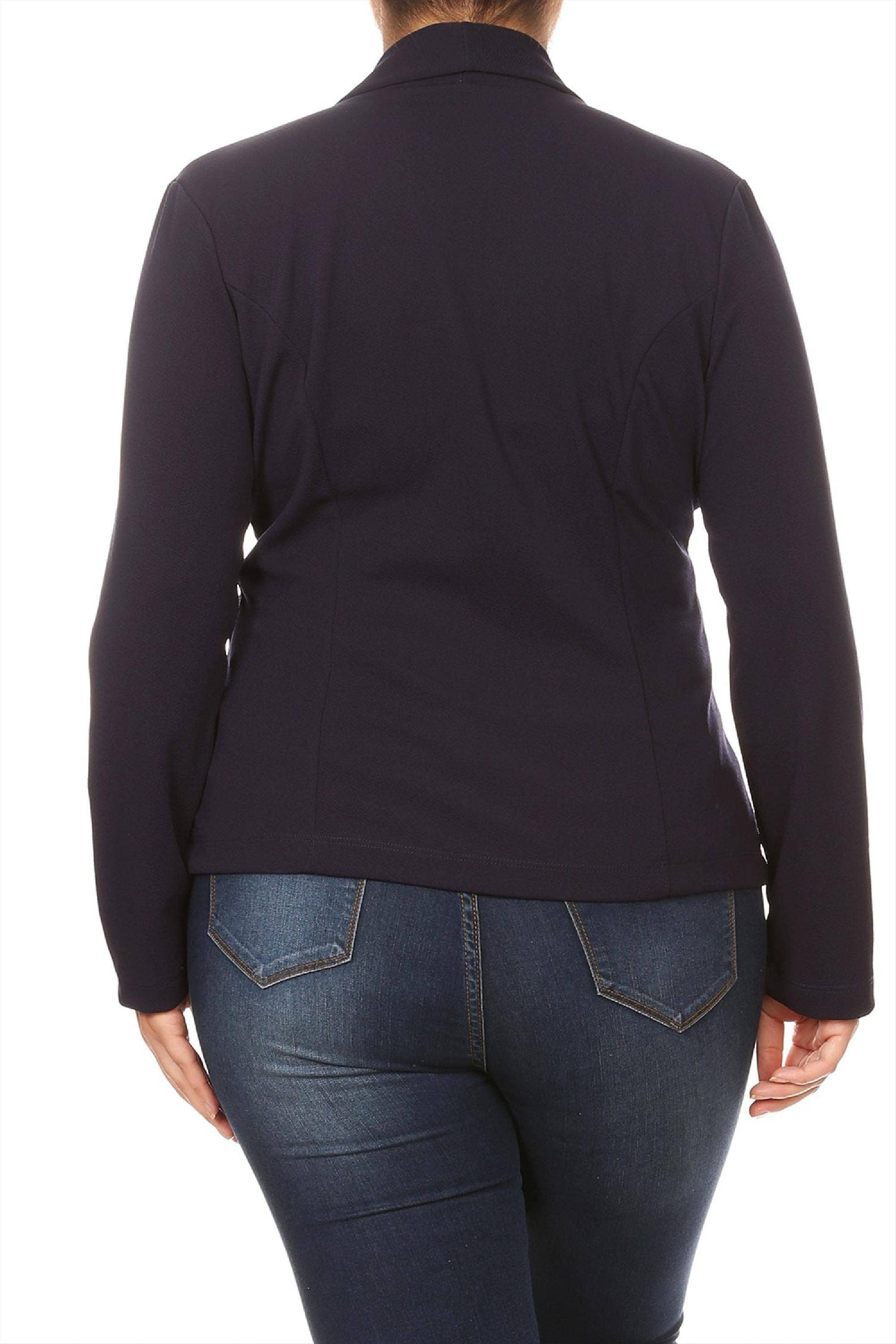 MOA COLLECTION - Wholesale Blazer - Women's - Women's Solid Casual Plus Size Trendy Blazer Jacket35