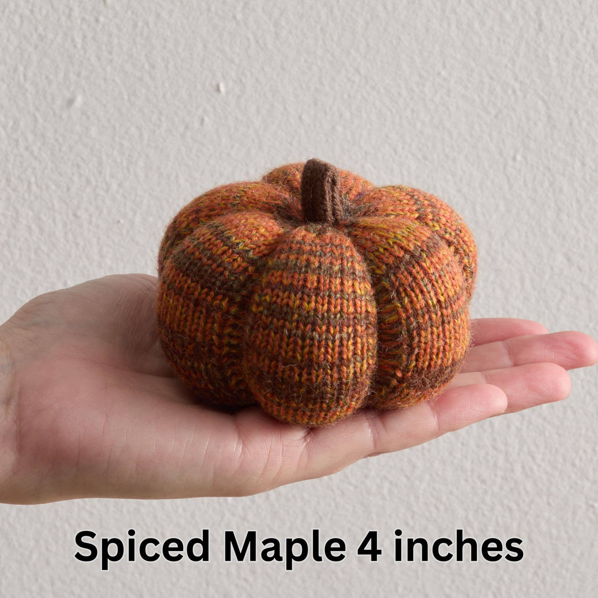 Your Heart's Content - Wholesale Decorative Tabletop Object - Cozy Pumpkins, Variegated Knit Yarn Colors, Handcrafted Gift30