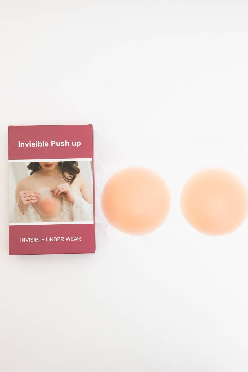 Pink Adhesive Breast Lift Pads – Reusable Silicone Nipple Covers for wholesale on Faire4