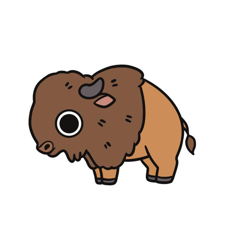 Bison emalj slagnål för wholesale av Rextooth Studios