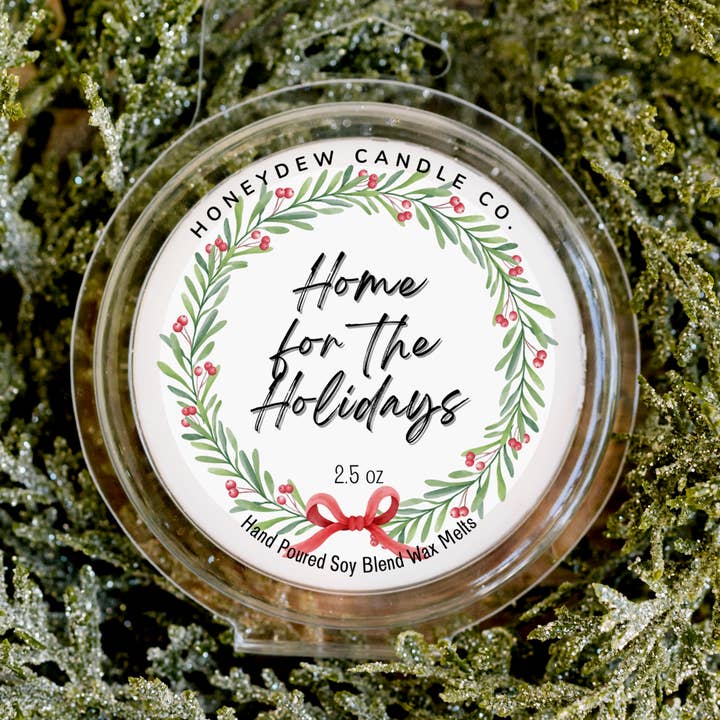 Home for the Holidays Wax Melts 2.5 oz for wholesale by Honeydew Candle Co.