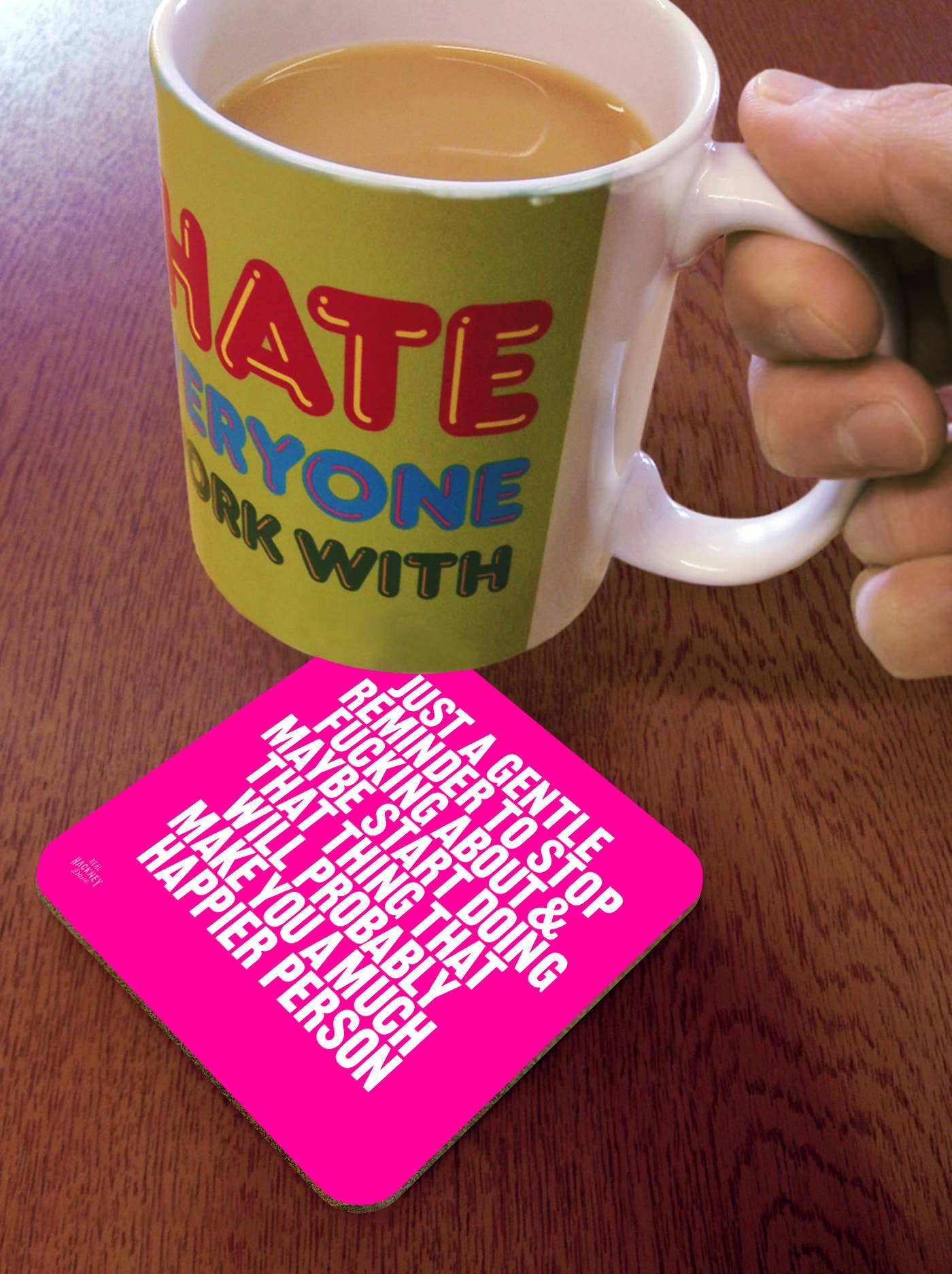 Brainbox Candy – wholesale Coasters – Funny Gift - Gentle Reminder Coaster By Real Hackney Dave1