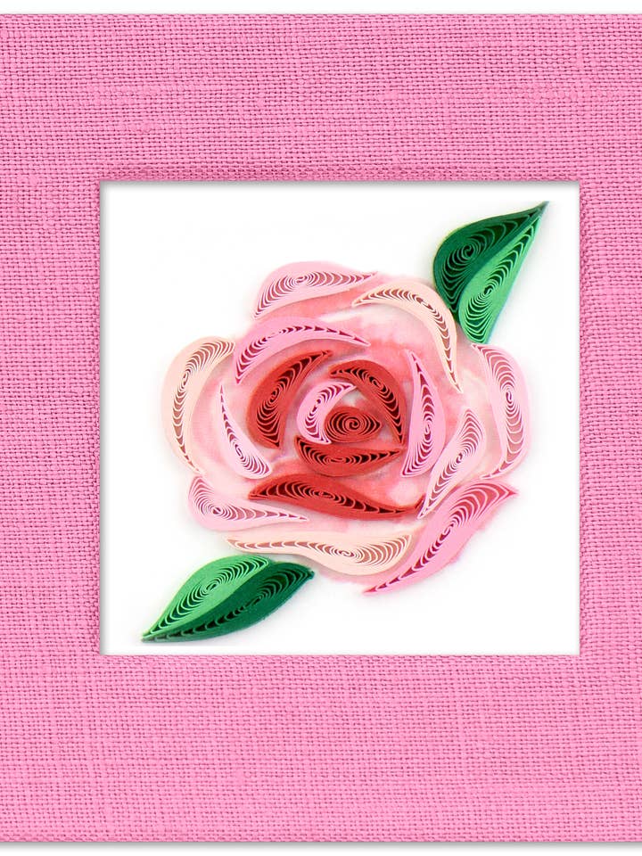 Pink Rose Sticky Note Pad Cover for wholesale by Quilling Card