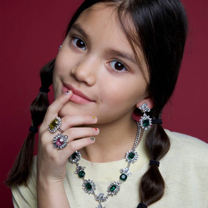 Super Smalls - Wholesale Jewelry Set - Emerald Green Necklace Set