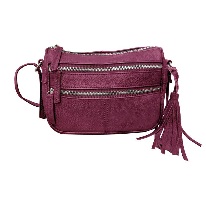 Roma Leathers, Inc. - Wholesale Crossbody Bag - Women's - RM509 cowhide leather crossbody shoulder bag4