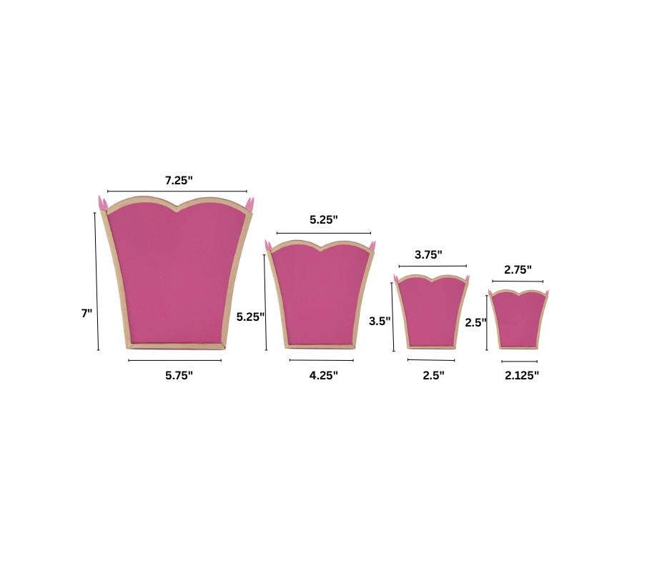 Gracie Scarlett Square Cachepot Planter Pink for wholesale on Faire3