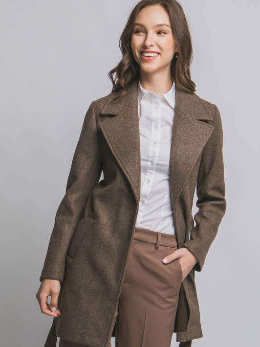 Belted Wrap Coat for wholesale by Lemon Tree
