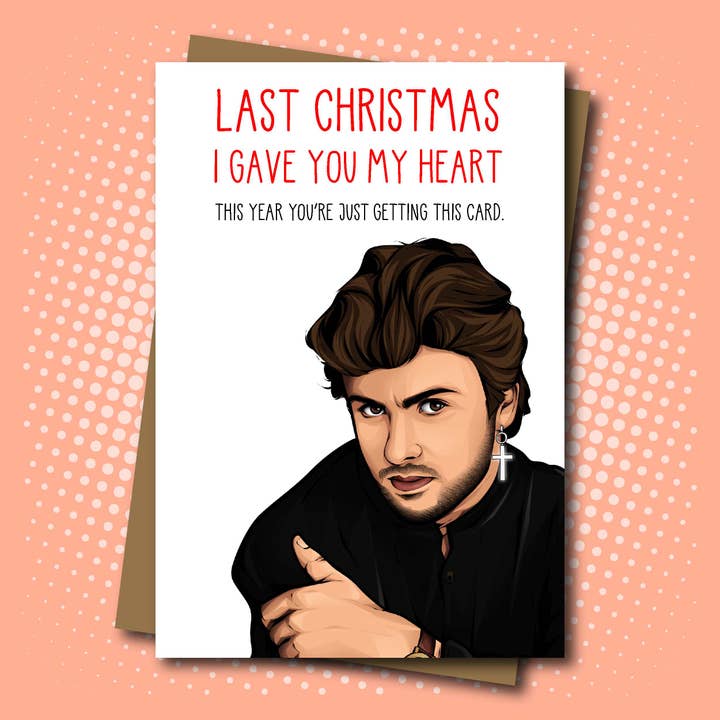 Last Christmas - George Michael inspired Christmas Card for wholesale by Maya Rose Creations