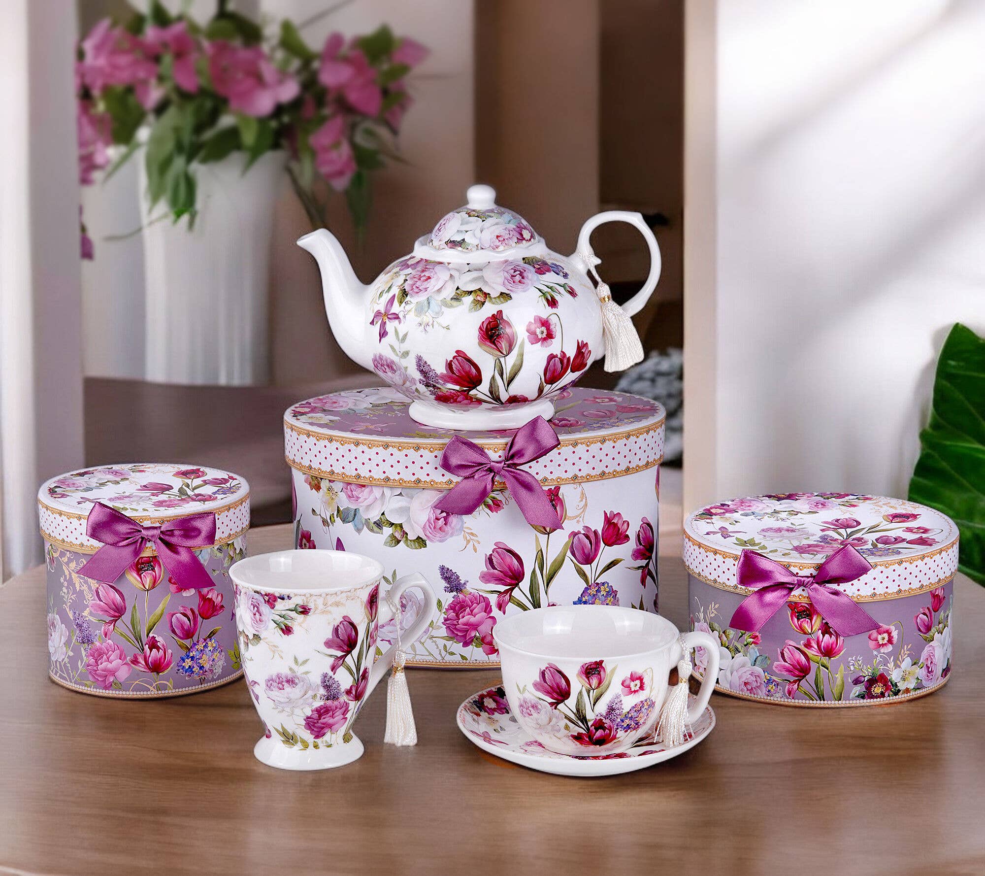 STP - Vente Tasse à café - Tasse haute à thé/café Tulip dans une boîte cadeau7