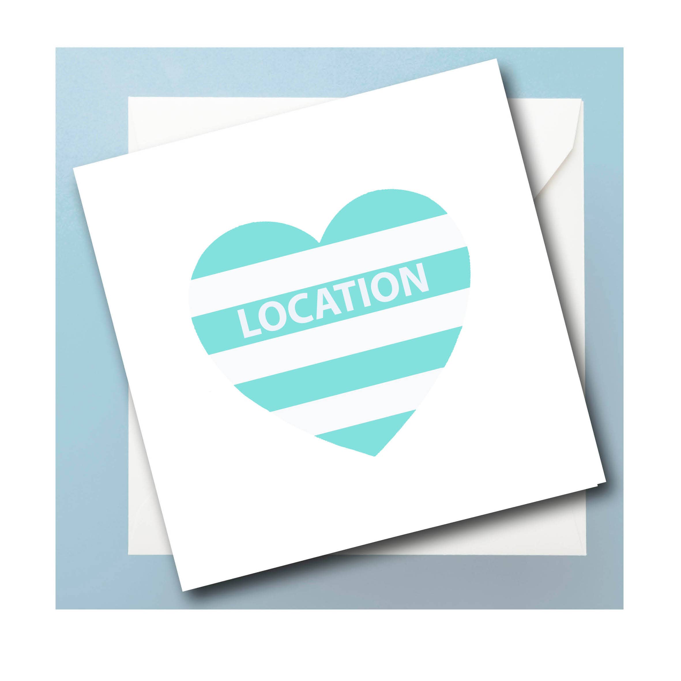 Betty Boyns Designs – wholesale Everyday greeting card – CARD MAKE MY LOCATION
Customise with location choice 49