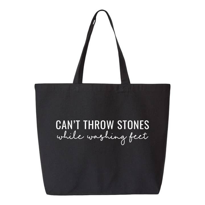 Can't Throw Stones Canvas Tote for wholesale by The Vintage Sparrow