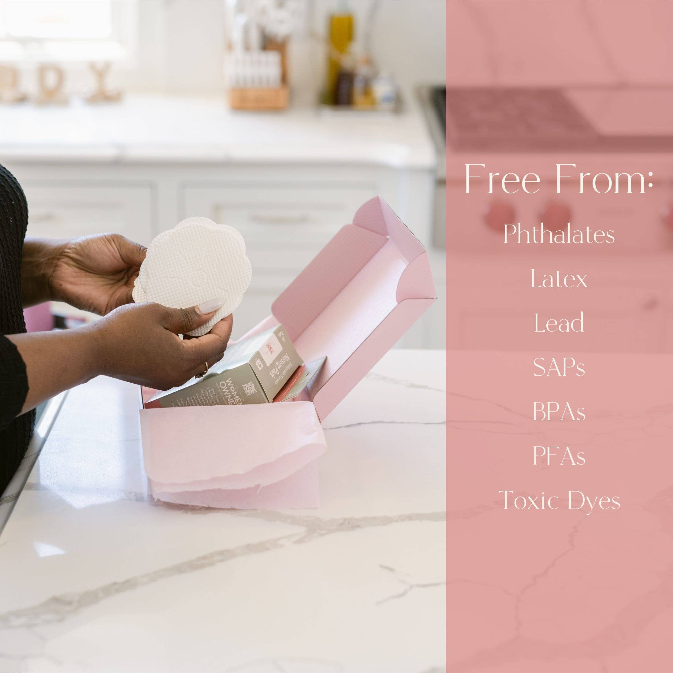 NuAngel - Wholesale Nursing Pillow/Pad - Maternity - Plant Based Disposable Nursing Pads, 30 ct. Shell pattern3