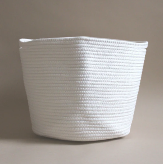 La Jolie Muse Yvoire White Paper Rope Storage Basket - White