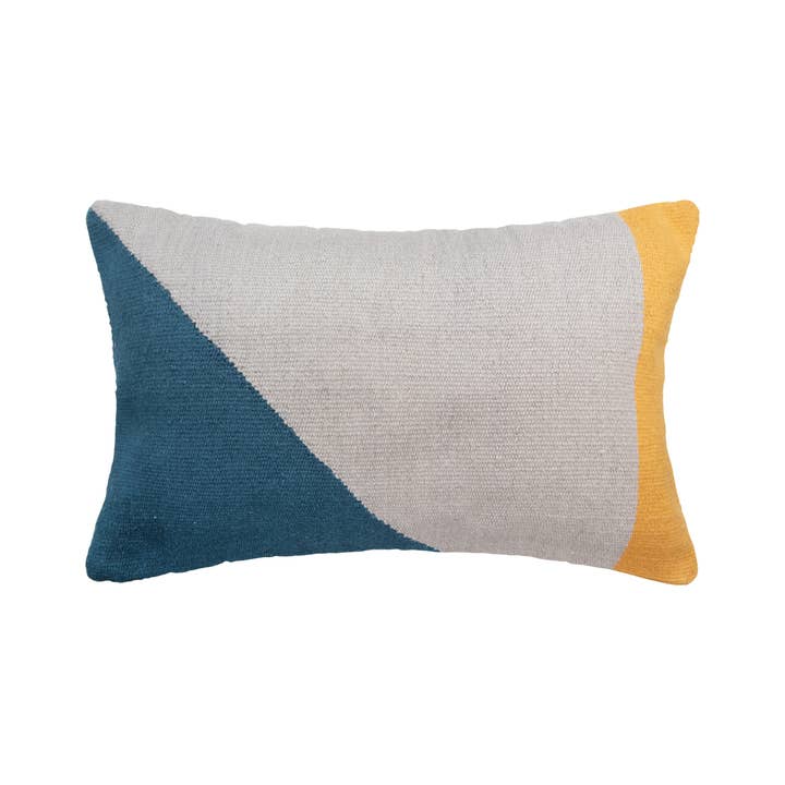 SALE Rory Blue Color Block Throw Pillow for wholesale by carol & frank