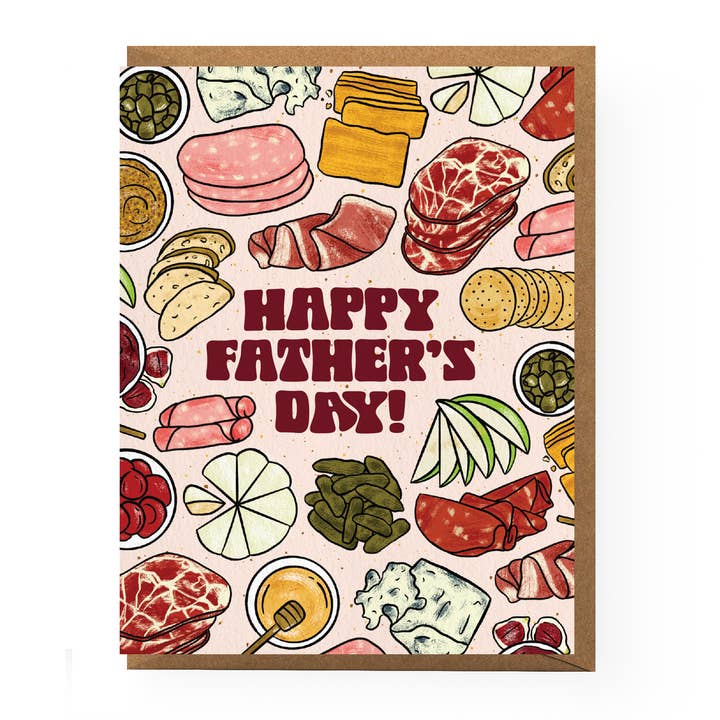 Charcuterie Father's Day Card for wholesale by Boss Dotty Paper Co.