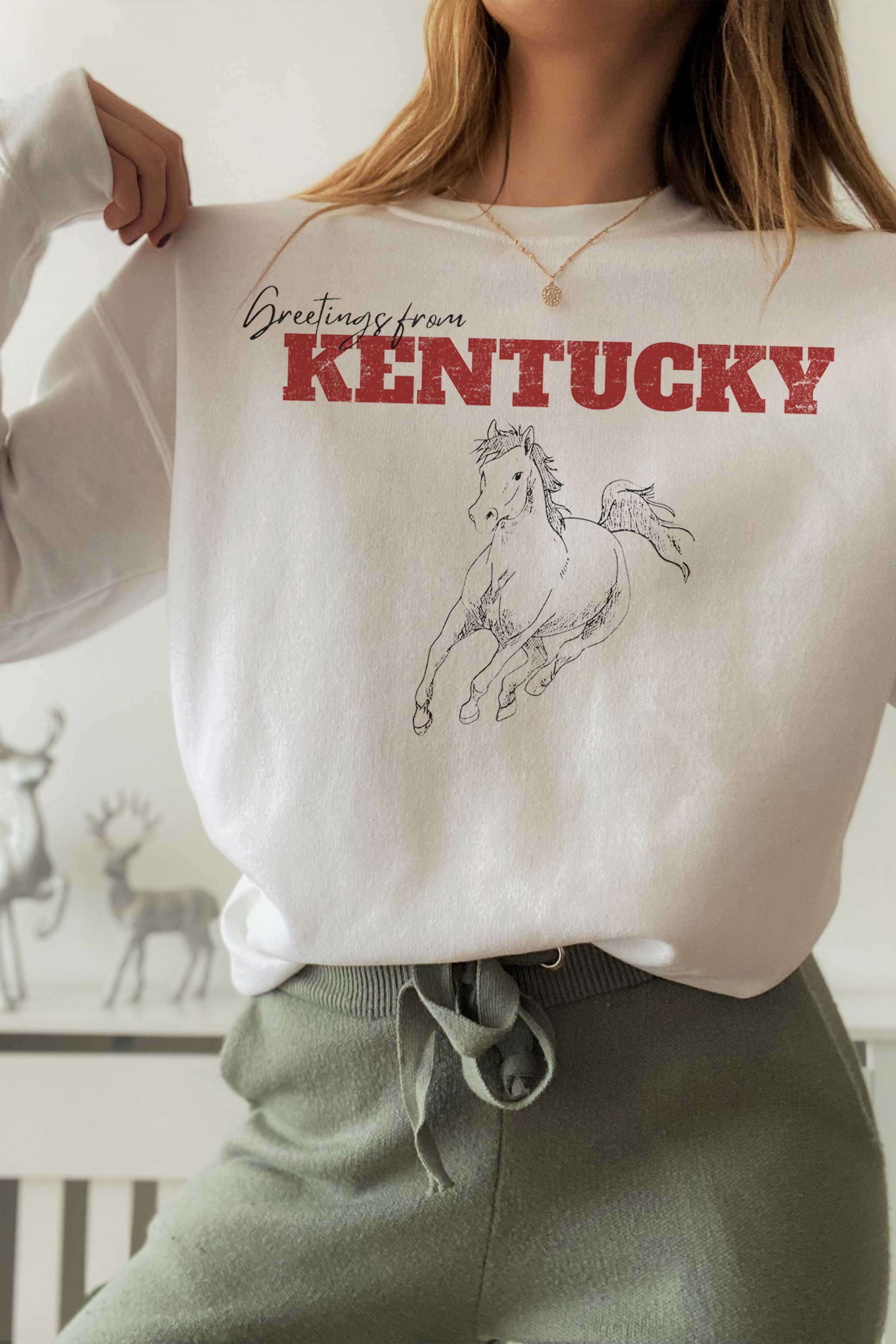 GOOD DAY STREET - Wholesale Graphic Sweatshirt - Women's - [G1193X-SS] -GREETINGS FROM KENTUCKY GRAPHIC SWEATSHIRT0