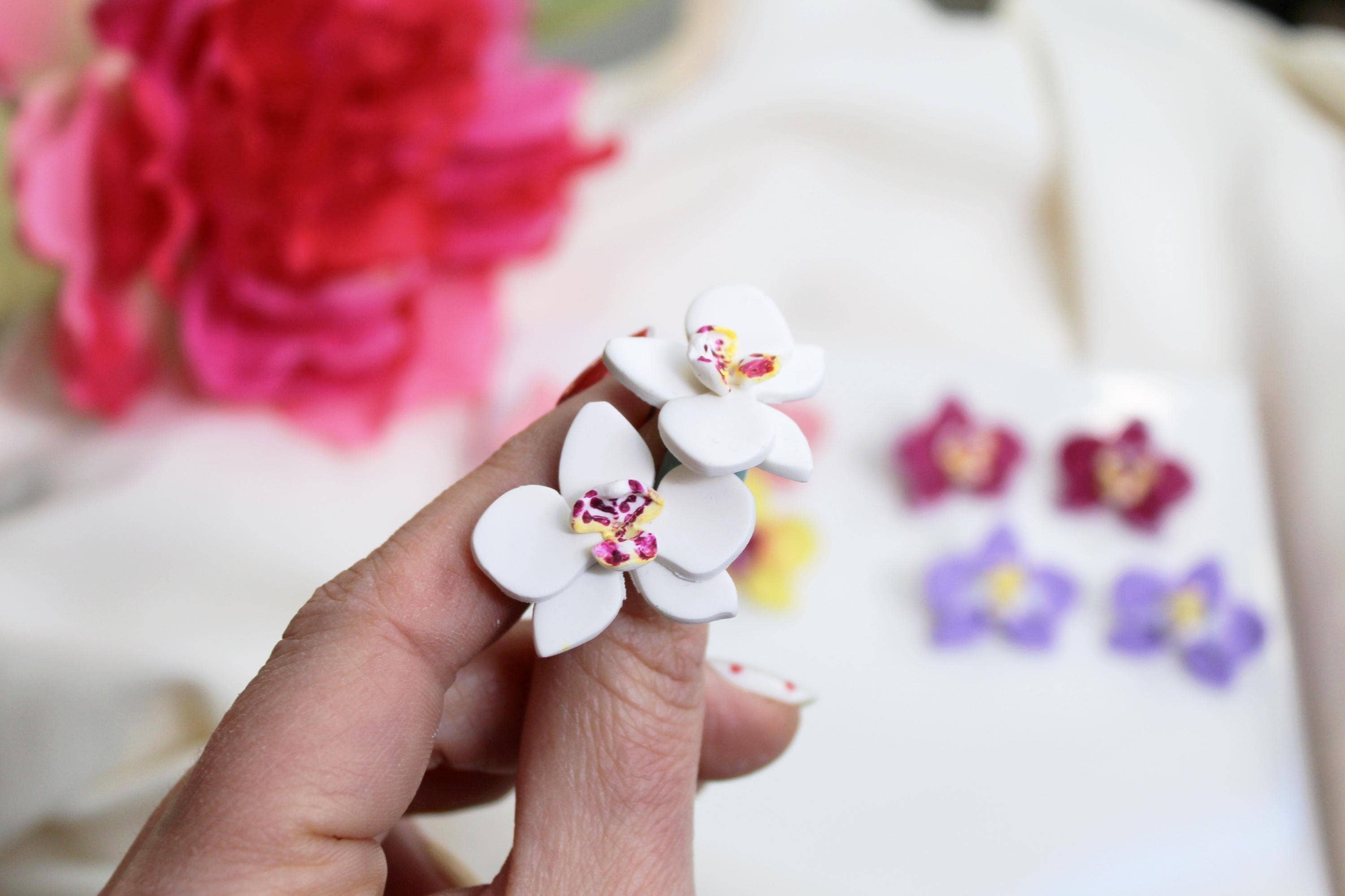 Studio Niani - Wholesale Stud/Post Earrings - Orchid Earrings, Stud Earrings, Botanical Bridal Jewelry4