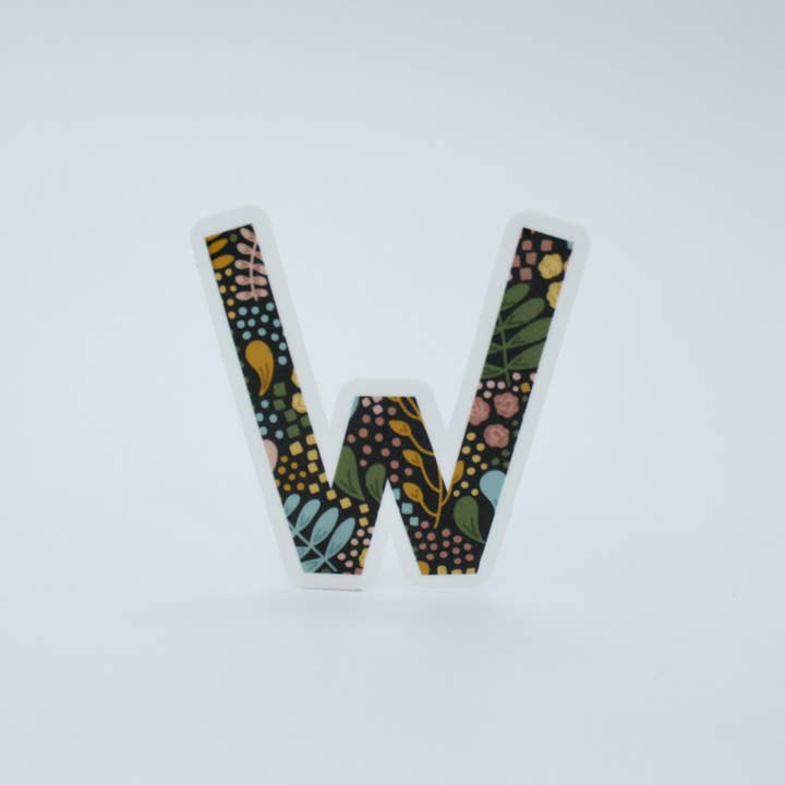 Adesivo lettera W, 2,5 x 2,4 pollici per la vendita all'ingrosso da parte di H&L Craft Co