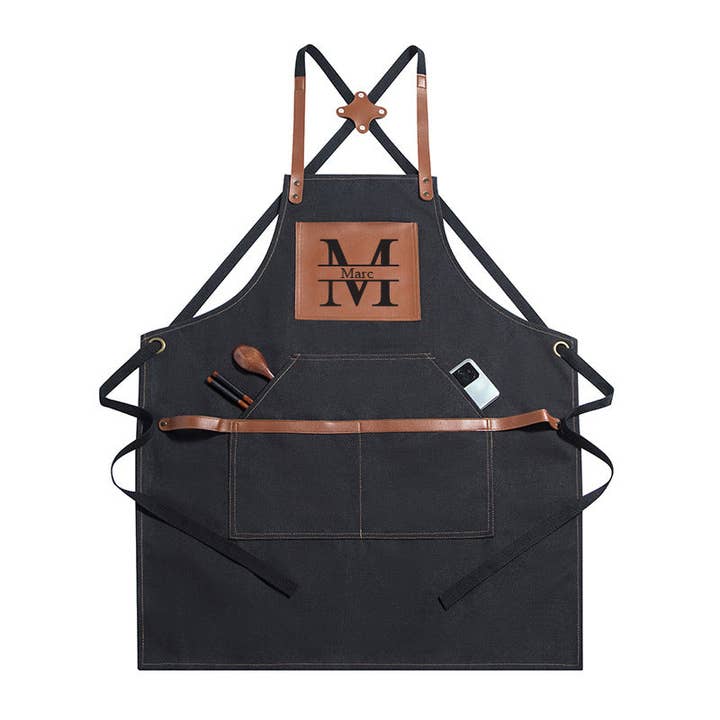 RockCow Leather Studio - Wholesale Apron - Personalized Canvas Apron with Pockets, Custom Logo Work Apron for Kitchen, Barista, Gardening1