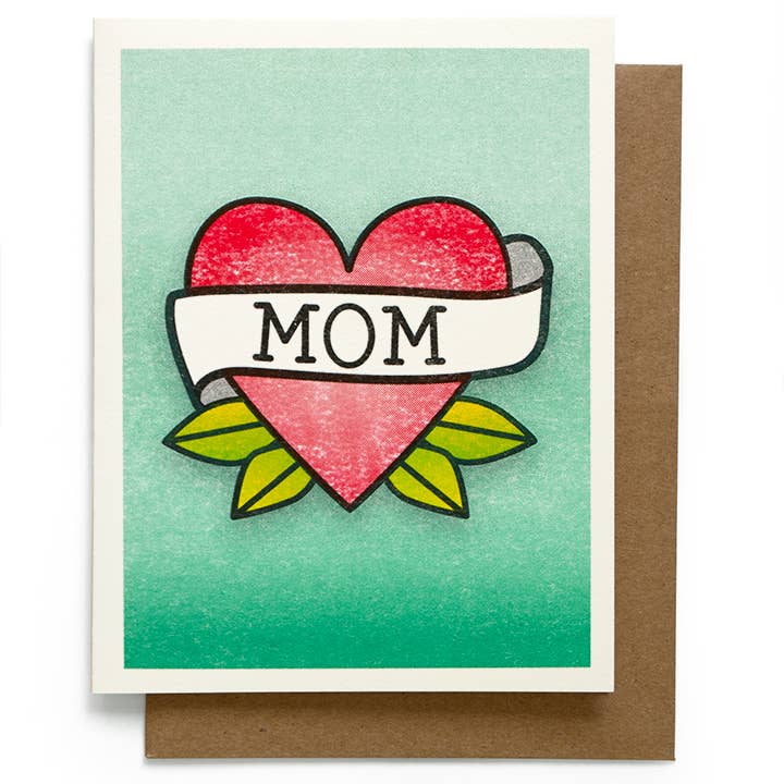 Mom Tattoo Note Card for wholesale by Smarty Pants Paper