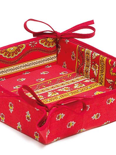 5BB-French Bread Basket - Avignon Red for wholesale by Mierco European Linens