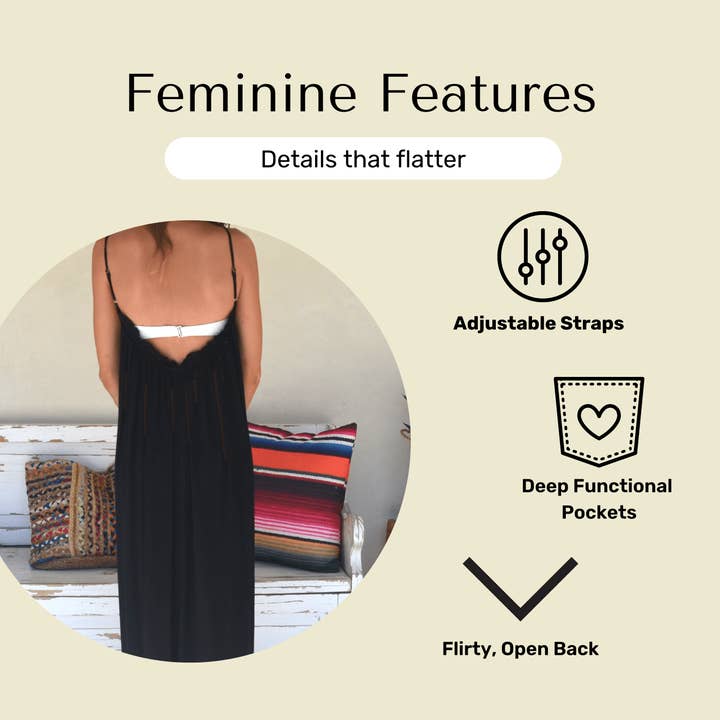 Bette - Wholesale Dress - Women's - Amalie Maxi Cover Up - Black4