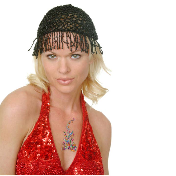 Western Fashion – Großhandel Fashion-Stirnband – Damen – Perlenkappe - Kurze Fransen1