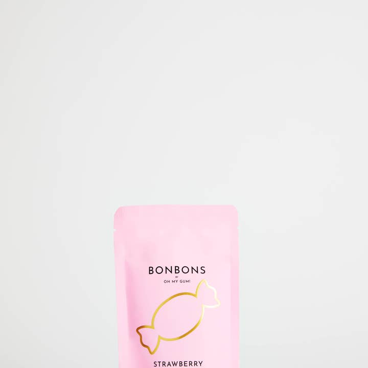 Strawberry Bonbons - Sugarless Hard Candy | Vegan for wholesale by OH MY GUM! UK