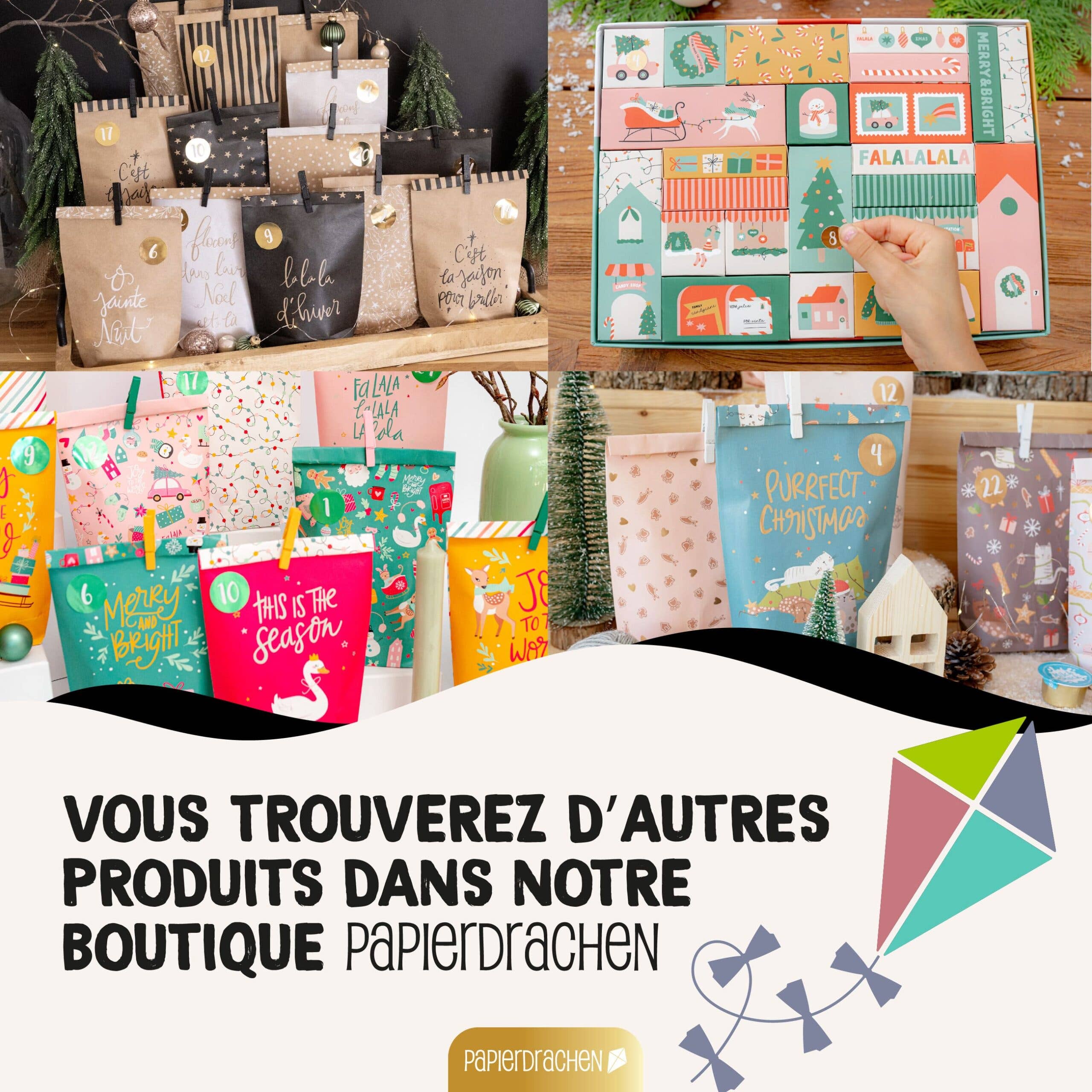 Papierdrachen - Wholesale Advent Calendar - Paper Kite Advent Calendar Cozy Winter White French6