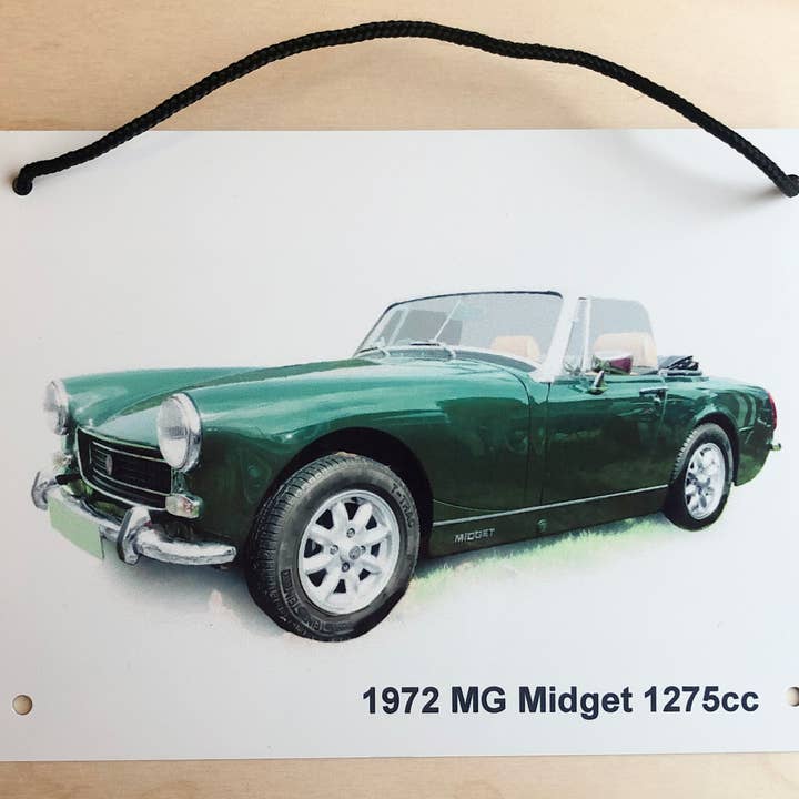 MG Midget 1275cc 1972 - Metal Print (8.25 x 5.75in) for wholesale by Witherden's Workshop