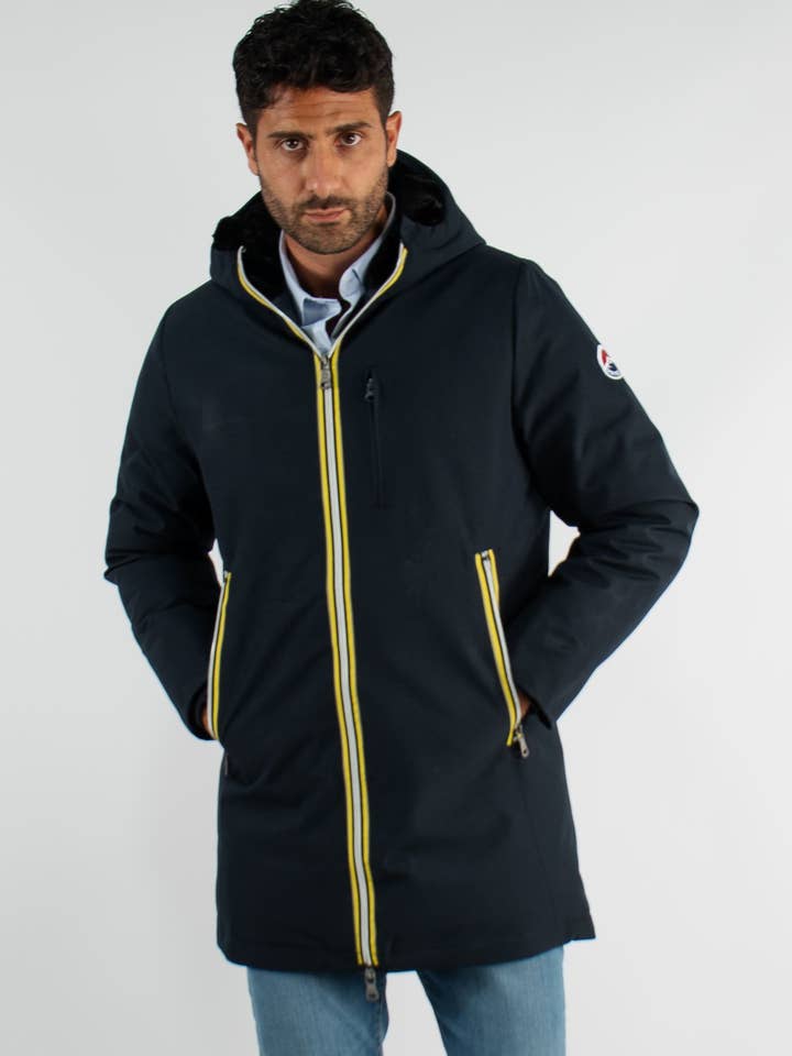 Chaqueta acolchada larga Michel para hombre para venta al por mayor de Hollyghost Fashionwear