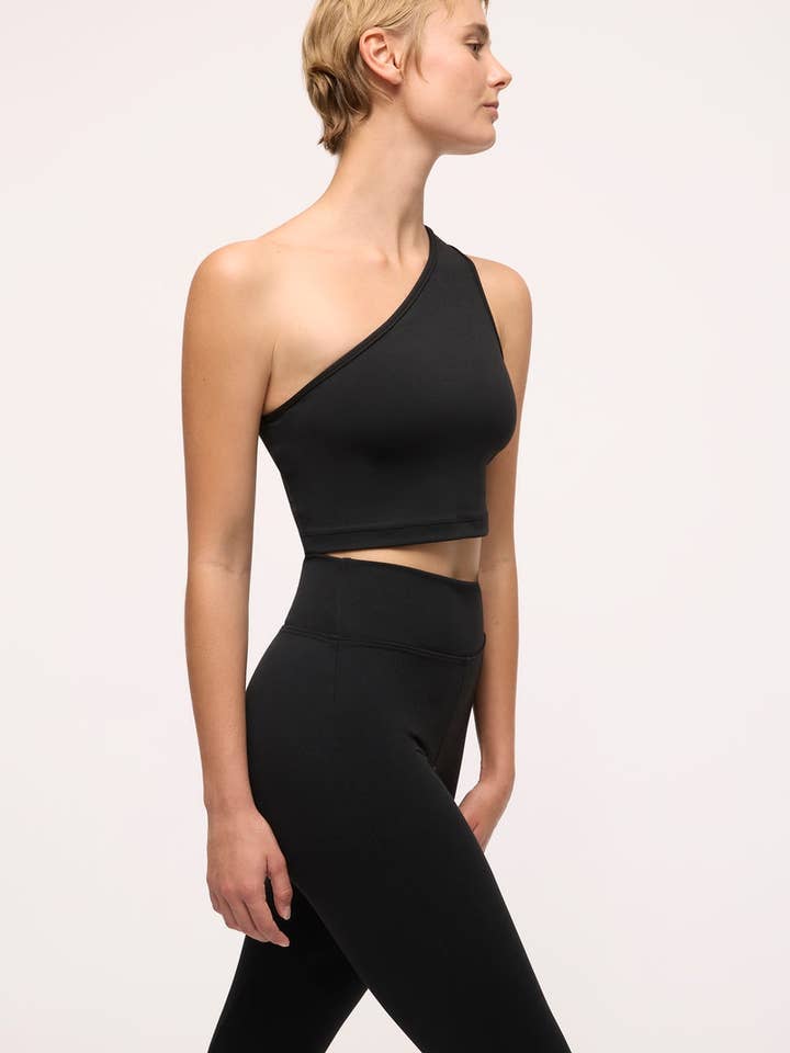 Elyse One Shoulder Top | Black for wholesale by BAYTHE