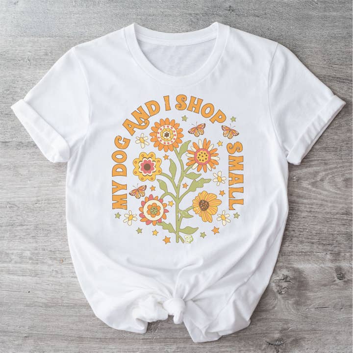*DEAL* My Dog and I Shop Small Tee for wholesale by The Dapper Paw