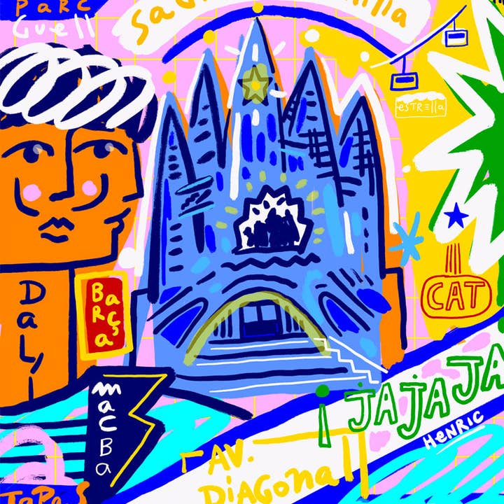 Fine Art Print - "MACBA" - Jean-Philippe Henric voor wholesale door Atelier Contemporain