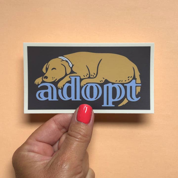 Animal Adoption -featuring Dog- Vinyl Decal / Bumper Sticker for wholesale by Fresh Fish