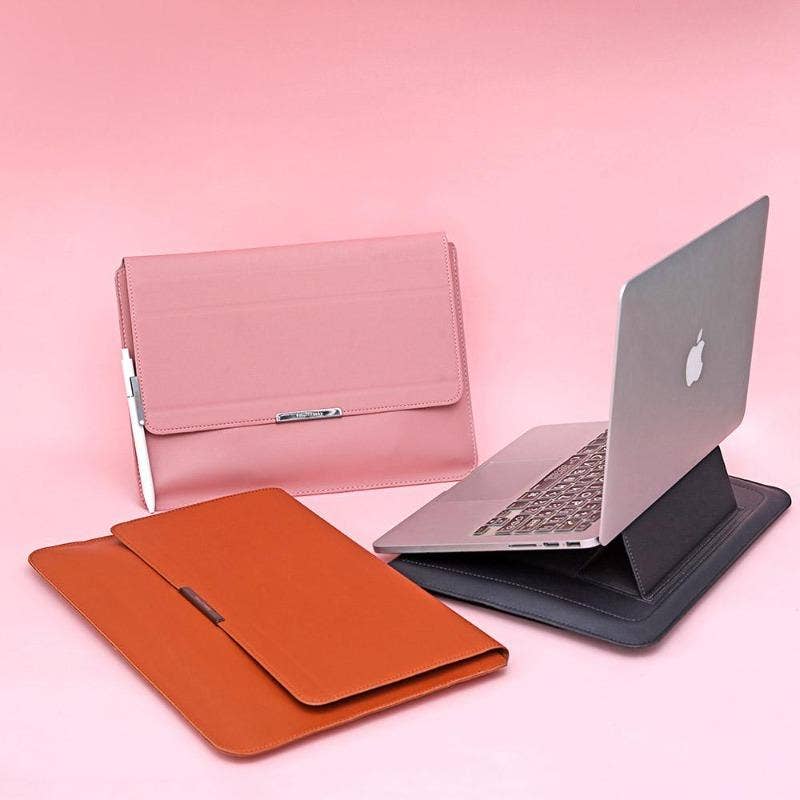 Multitasky - Wholesale Laptop/Tablet Case - Women's - Transformable Vegan Leather Laptop Bag Set (Laptop Stand)8