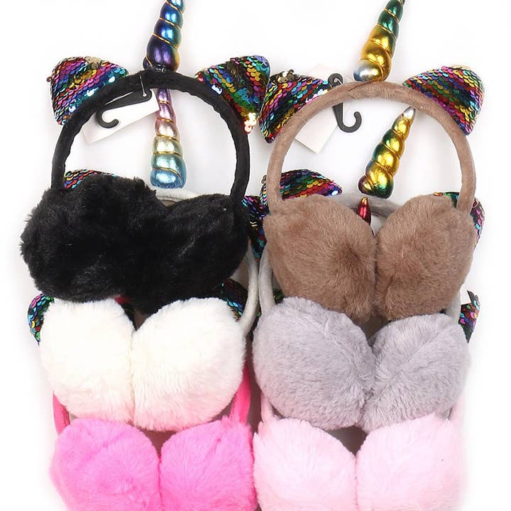 Funteze - Wholesale Earwarmers/Ear Muffs - Women's - Unicorn Soft Fur Earmuffs