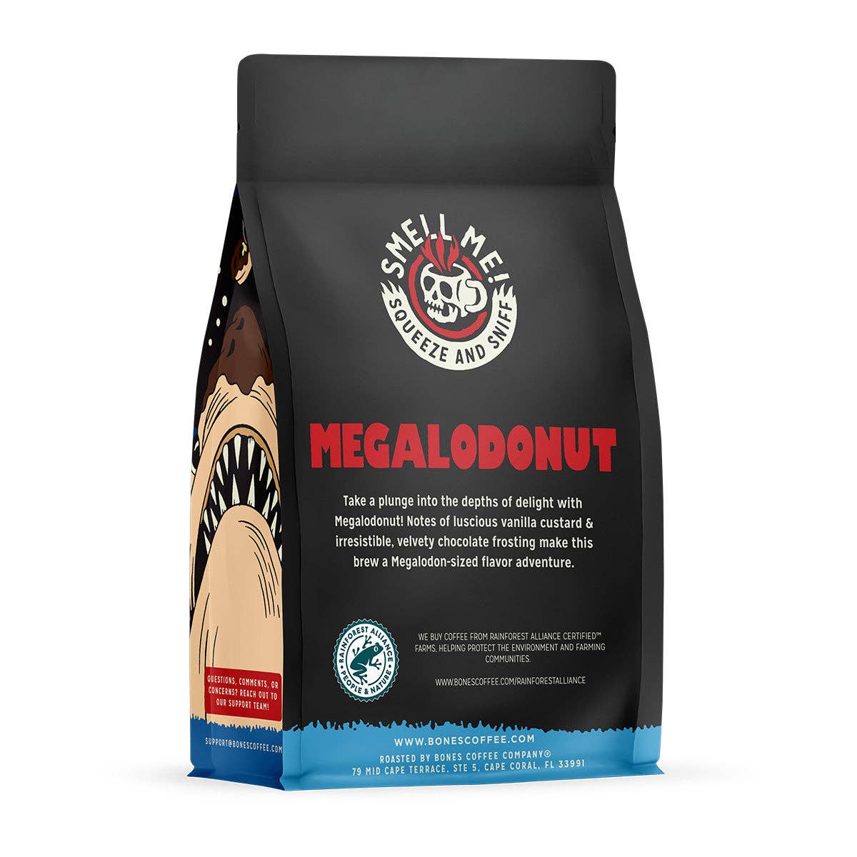 Bones Coffee Company – wholesale Kaffebönor – Megalodonut Smaksatt Kaffe | 340 g | Hela Bönor och Malet5