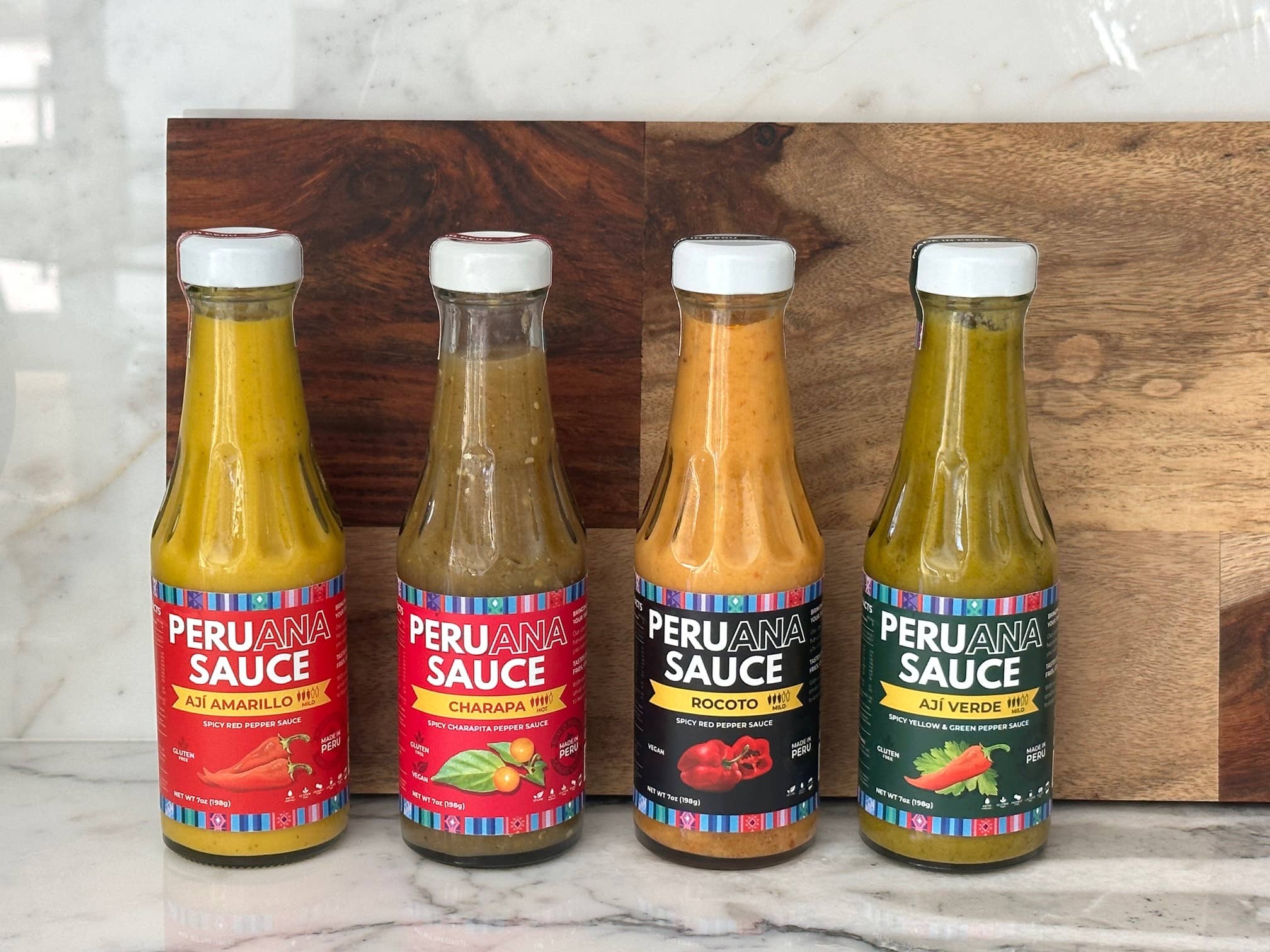 Peruana Foods - SPC - Wholesale Hot Sauce - Aji Verde Gormt Spicy Yllw Ppr Sauce+Cilntr,7oz,Mild,GF,Keto20