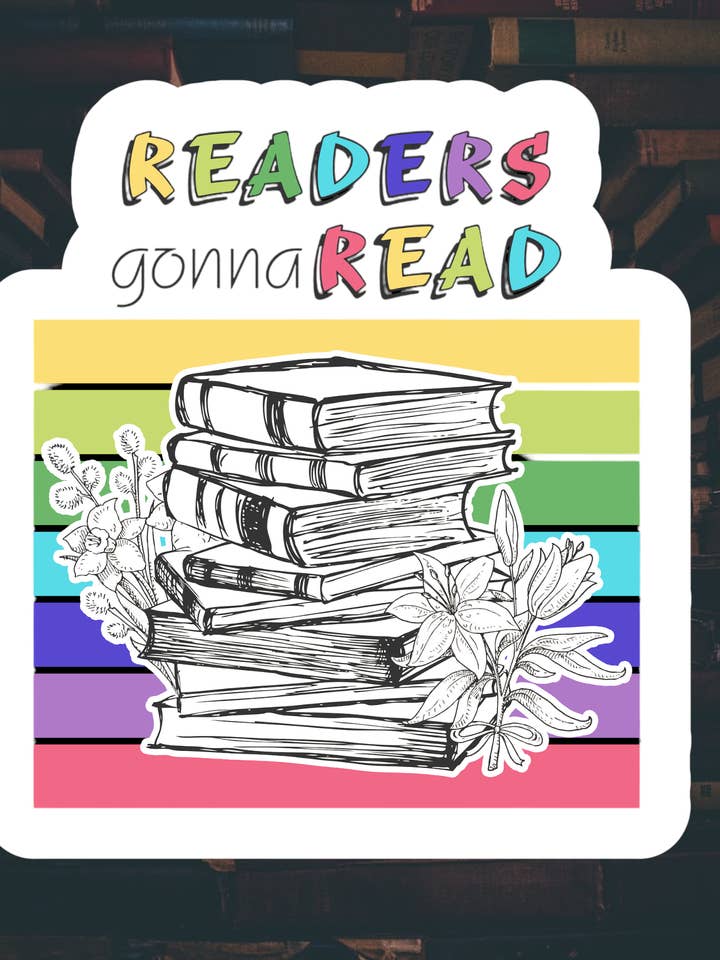 Retro books , book, Waterproof, Hydroflask Stickers for wholesale by Crazilyhumbledesigns