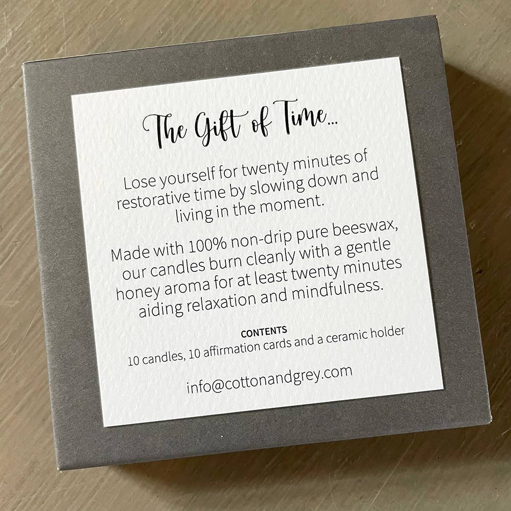 Cotton & Grey - Wholesale Tapered Candle/Candlestick - Twenty Minute Candles with Affirmation Cards3