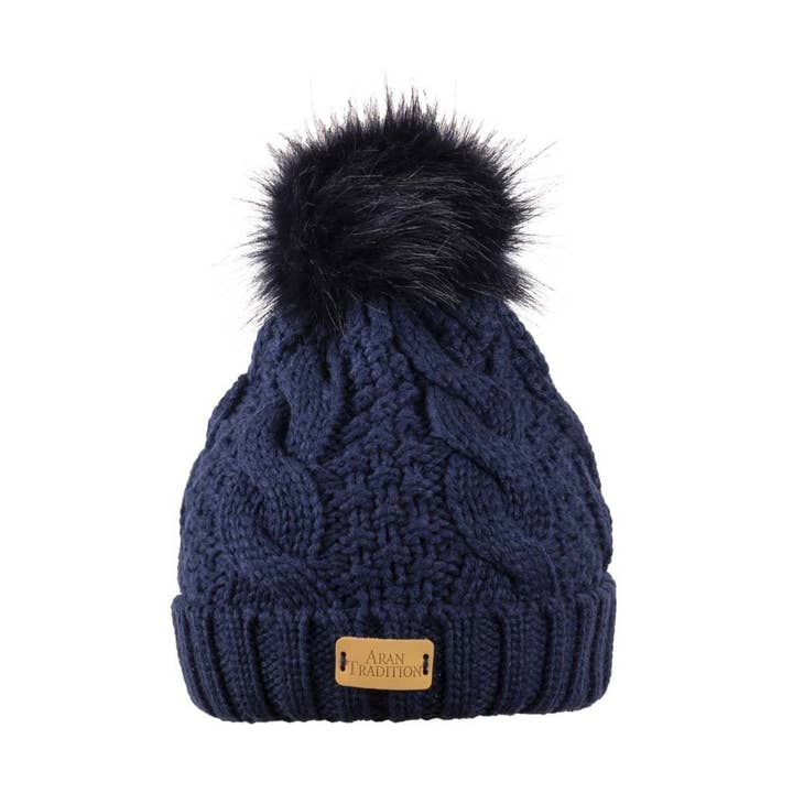 Eurostick - Wholesale Beanie – Women's - Aran Cable Pom Pom Hat12