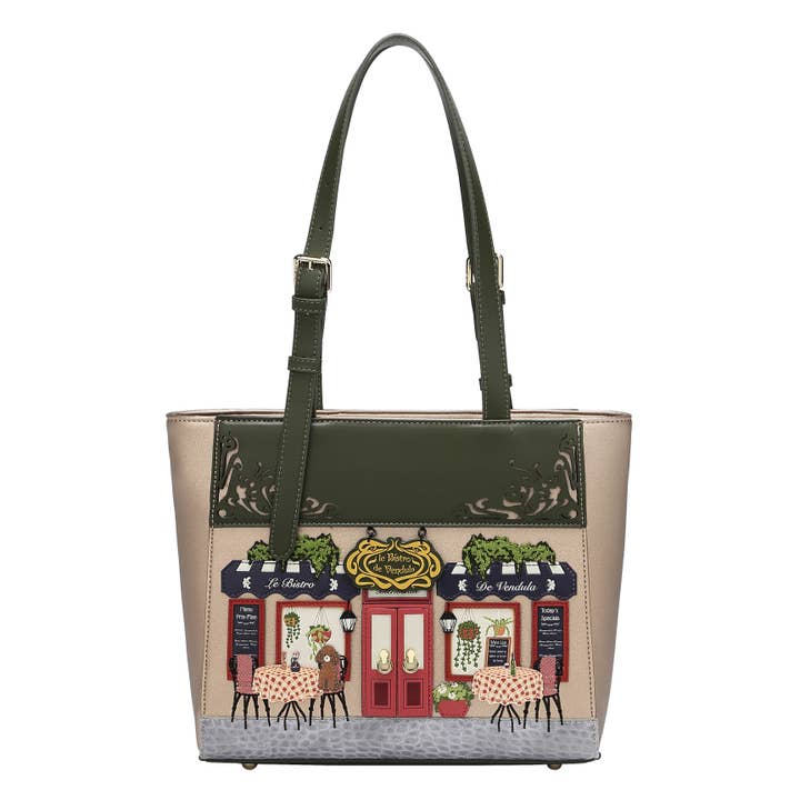 Shopper Taske Bistro De Vendula Motiv for engroshandel hos Vendula London Ltd
