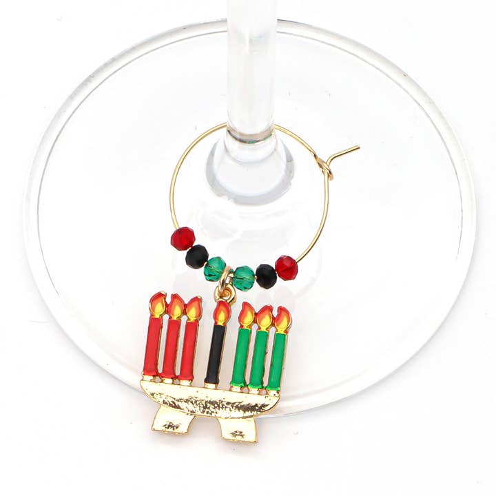 Serendipity - Wholesale Wine Charm - Kwanzaa Wine Charms | Unity, Faith, and Tradition2
