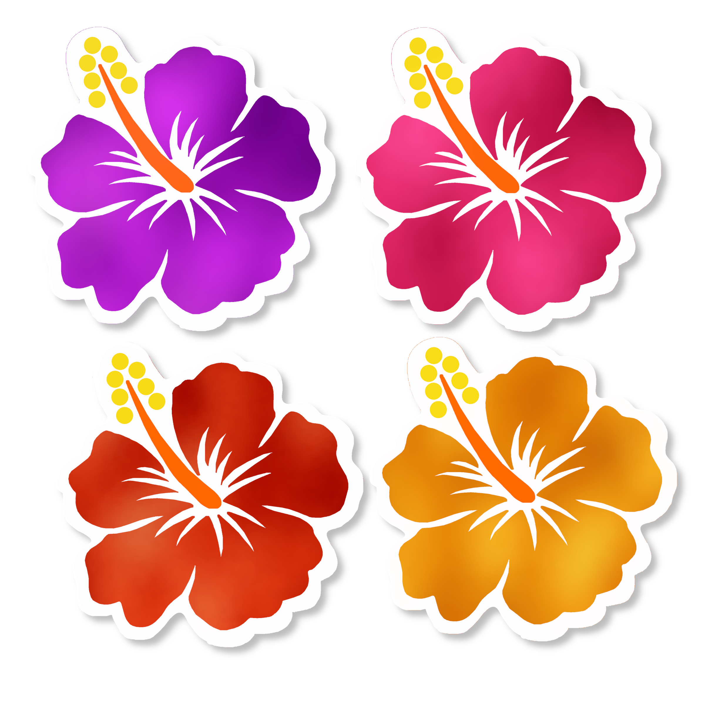 Niptees - Wholesale Nipple Pasties - Women's - Colorful Hibiscus Flower Nipple Cover Pasties 10