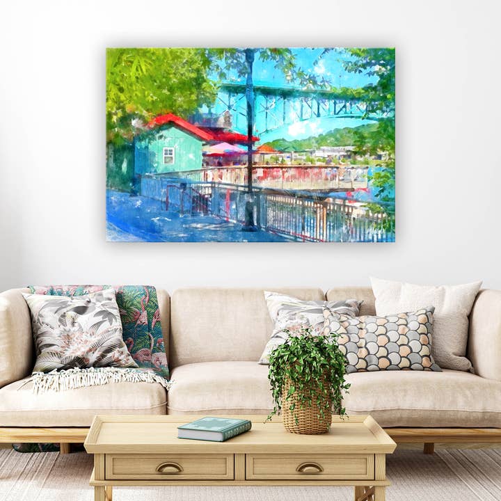 Art Canvases, Knoxville TN, Along the River for wholesale by G.O.A.T House of Creative