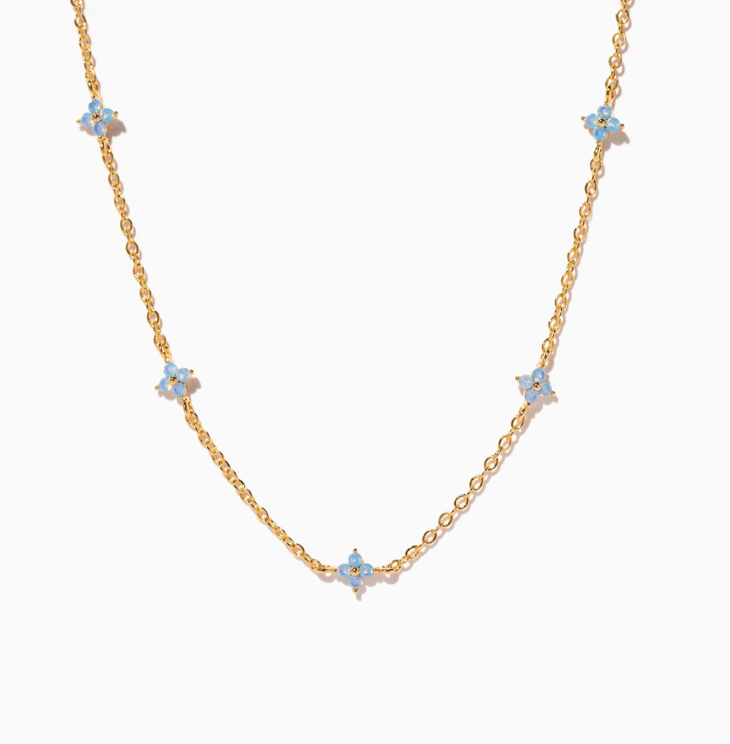 Girls Crew - Wholesale Pendant/Charm Necklace - Blue Blossom Love Necklace6