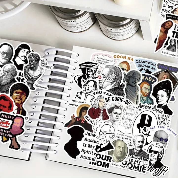 Magnifique Hearts - Wholesale Sticker - Philosophical Puns Sticker Pack: Witty Thinkers' Delight