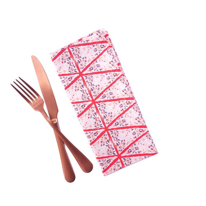 90 West Linen Co. - Wholesale Dinner & Cloth Napkin - Romantic Floral Cloth Napkins, Set of 48